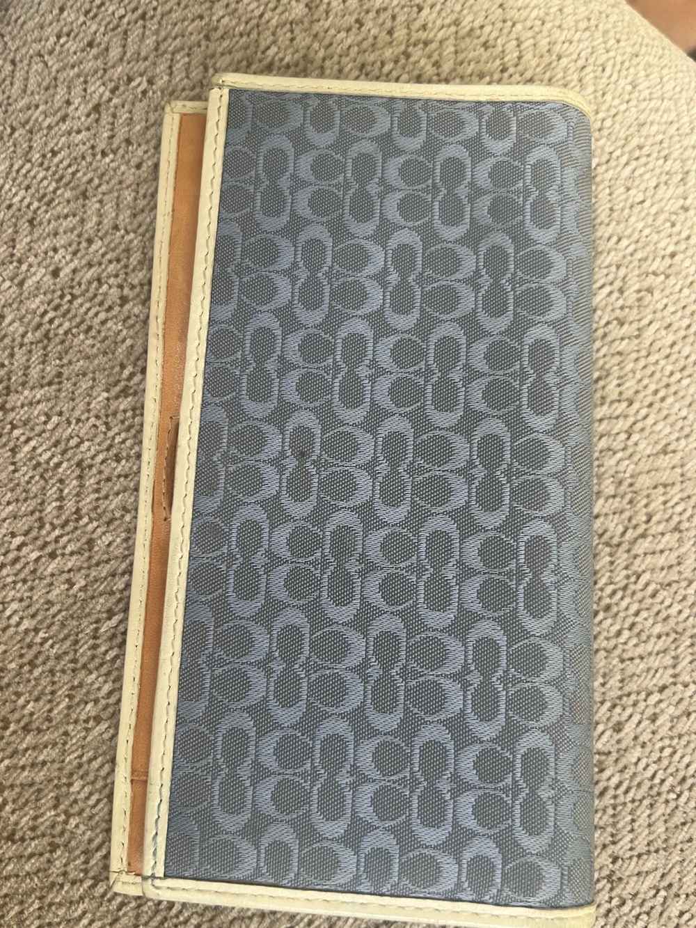 Coach blue Checkbook Cover vintage